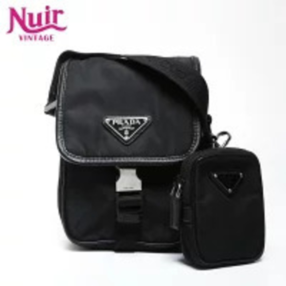 Prada Saffiano Shoulder Bag Black